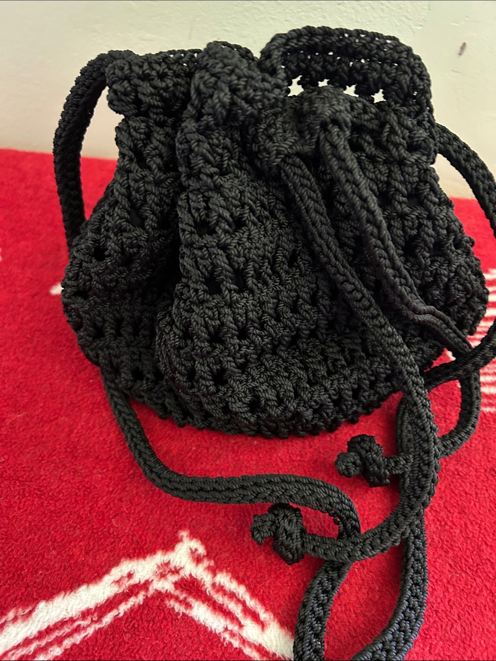 Mudd crocheted bucket bag